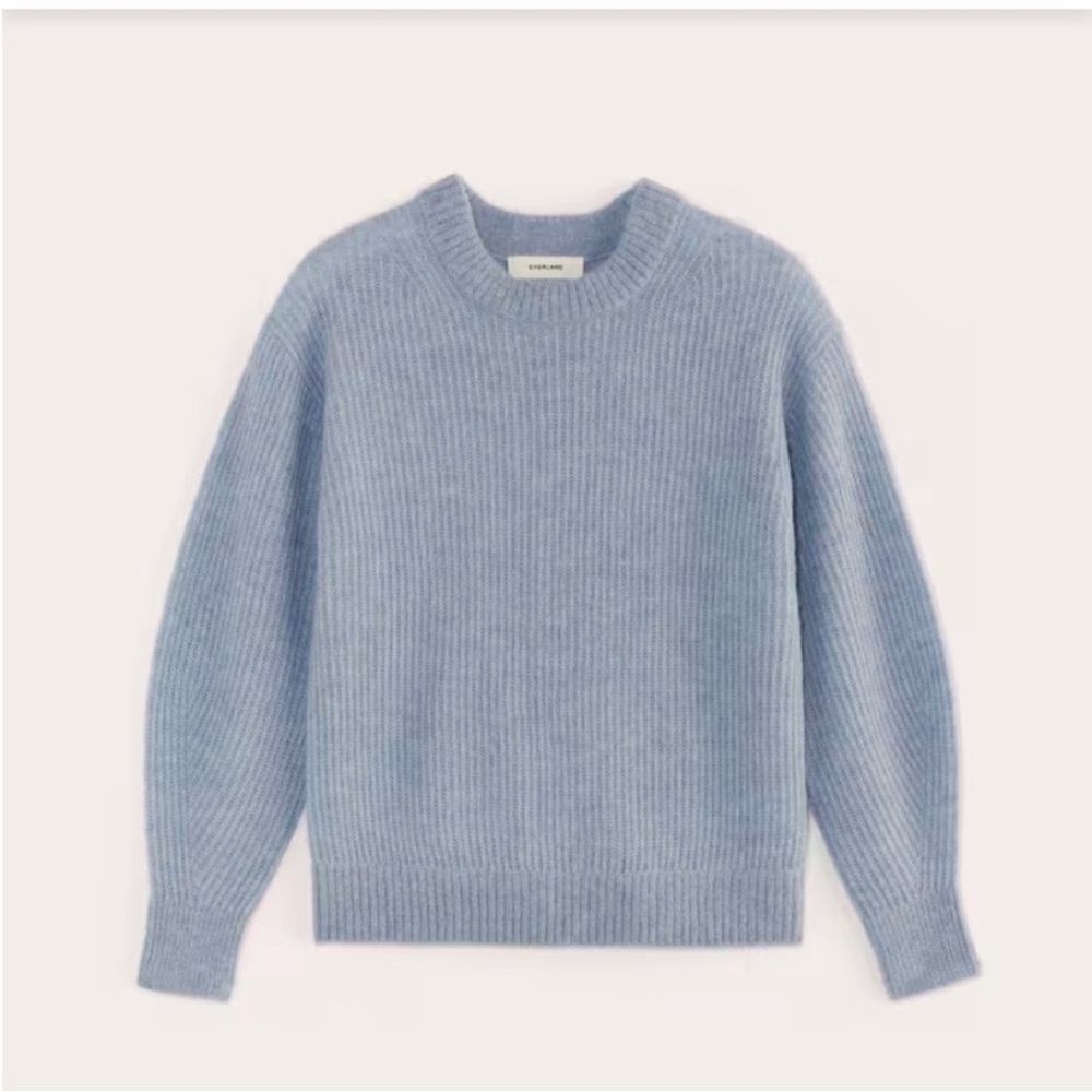 EVERLANE / The Cacoon Crew Sweater in Heather Blue Slate XL